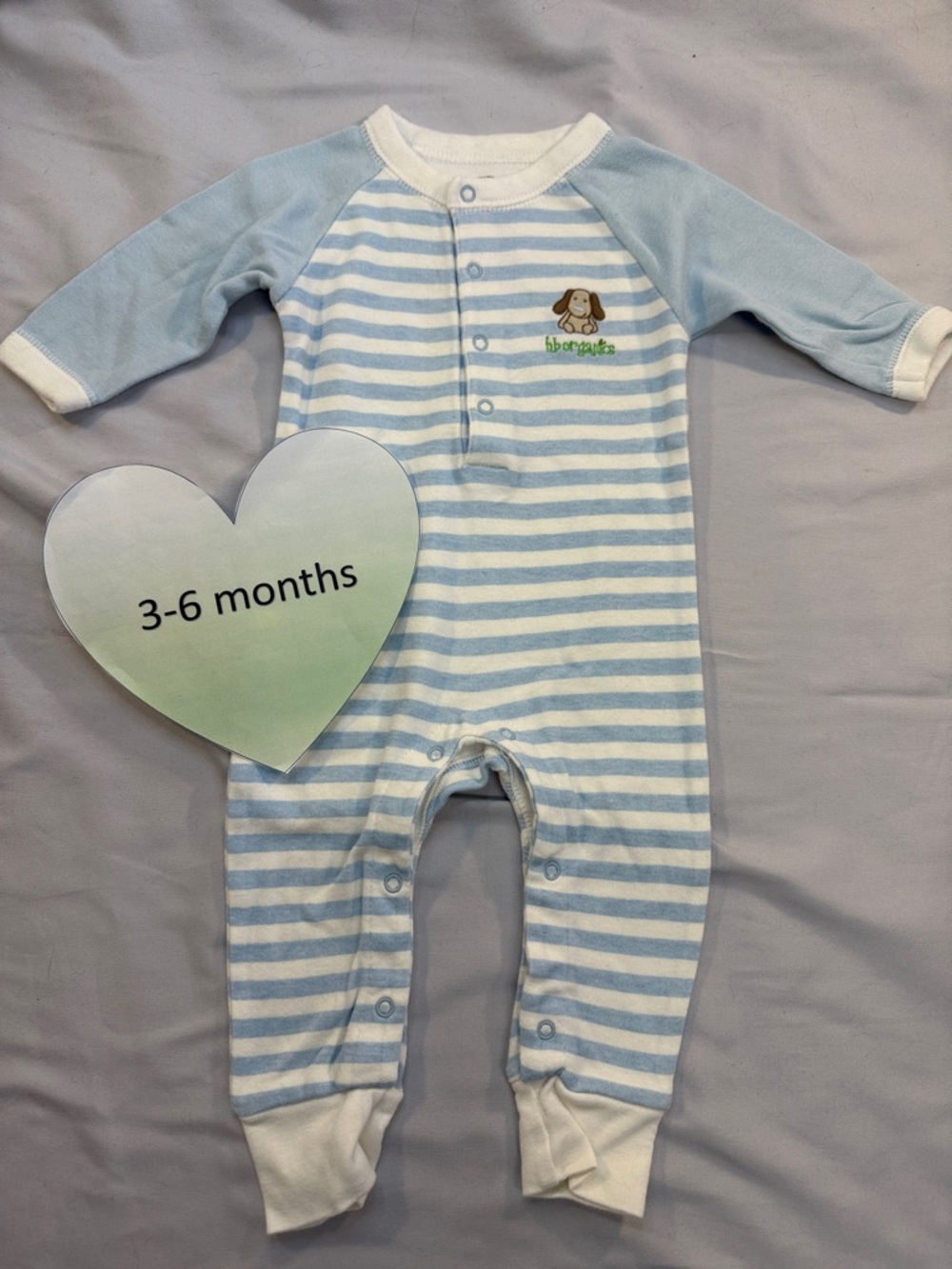 HB Organics - Baby Sleeper. Size 3-6 months